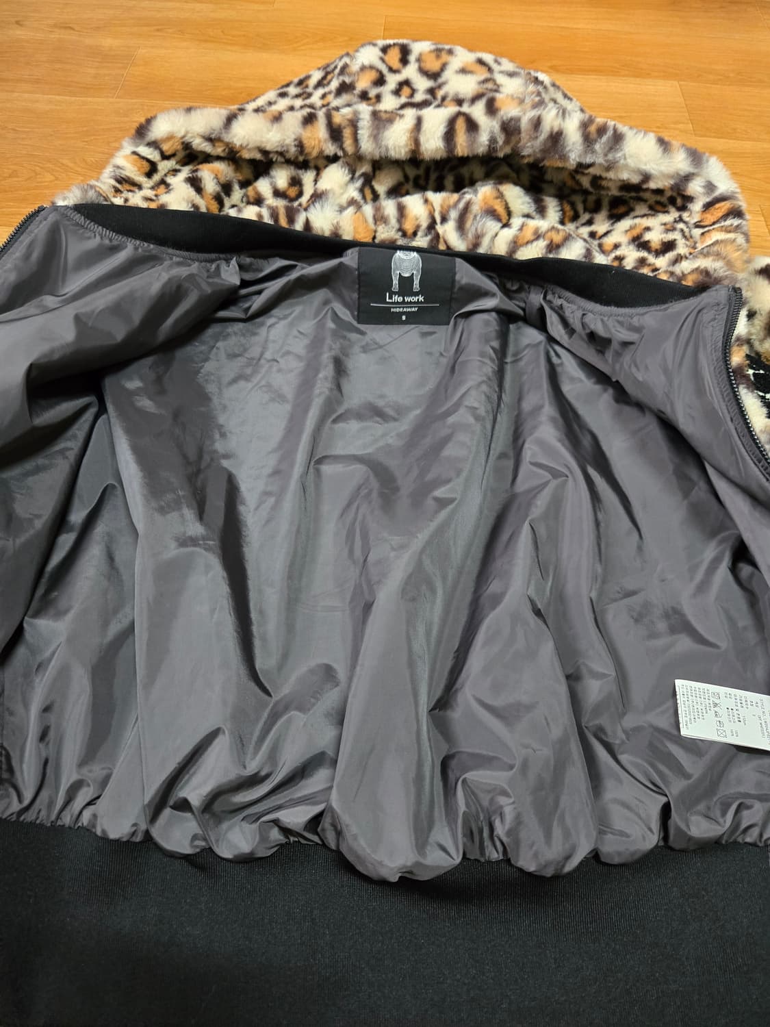 라이프워크 에코퍼 레오파드 후드 점퍼 상품이미지8