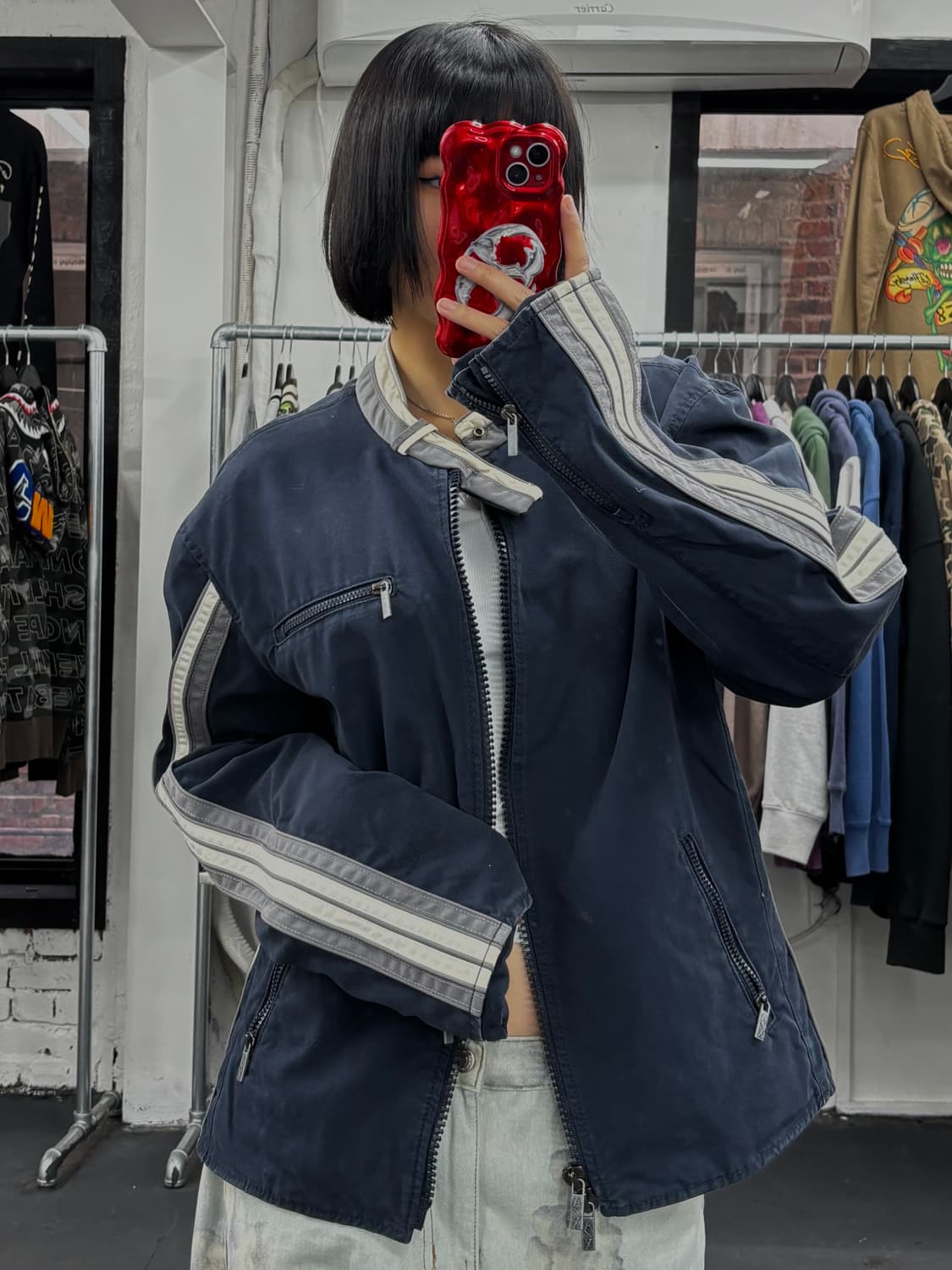 아르마니 익스체인지 사이드라인 코튼 바이커 자켓 상품이미지4