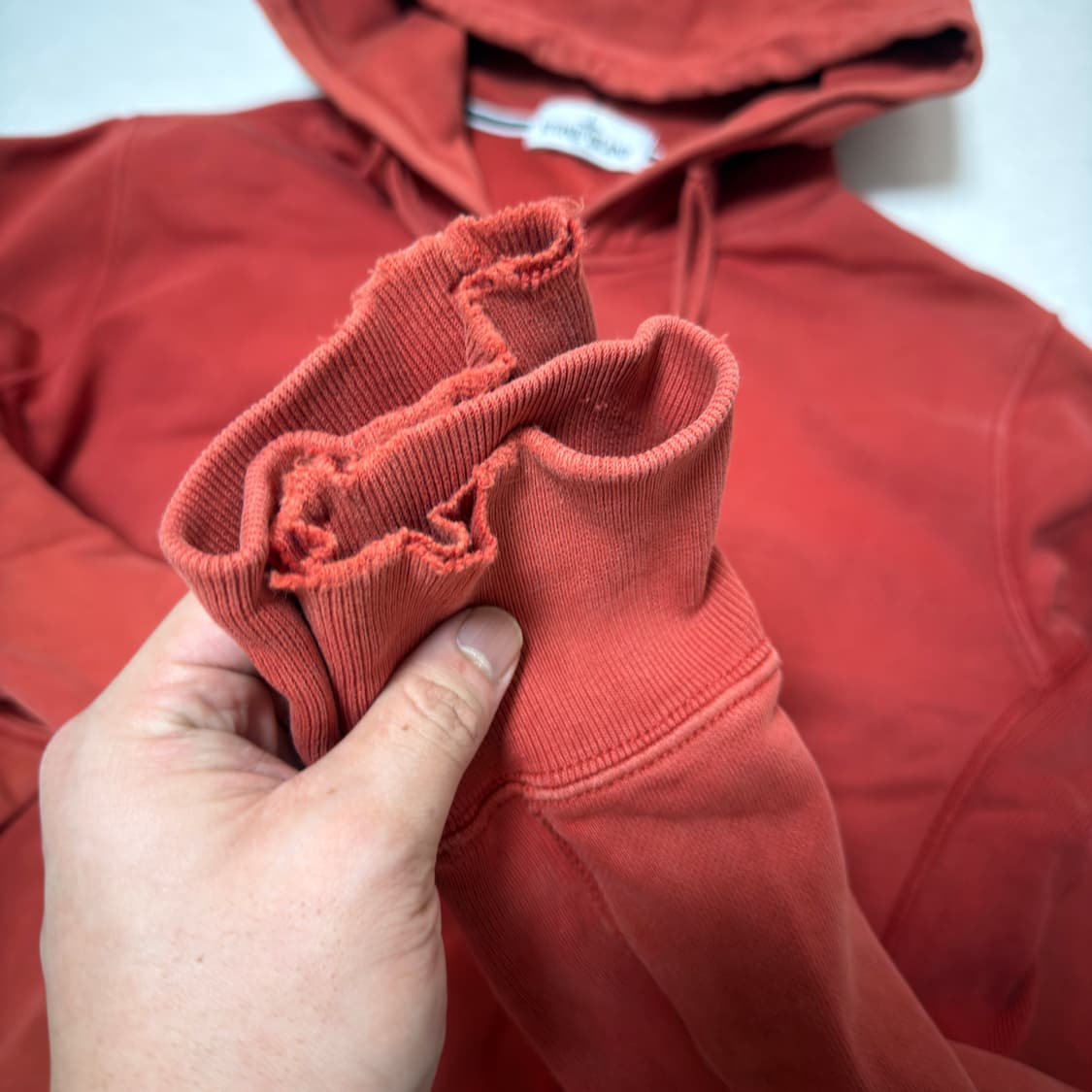 [ L ] 스톤아일랜드 아카이브 하바네로 버건디 후드집업 상품이미지3