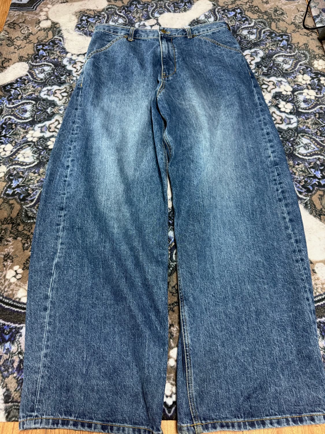 해칭룸 Wide Curve Jeans Washed Blue {3} 상품이미지3