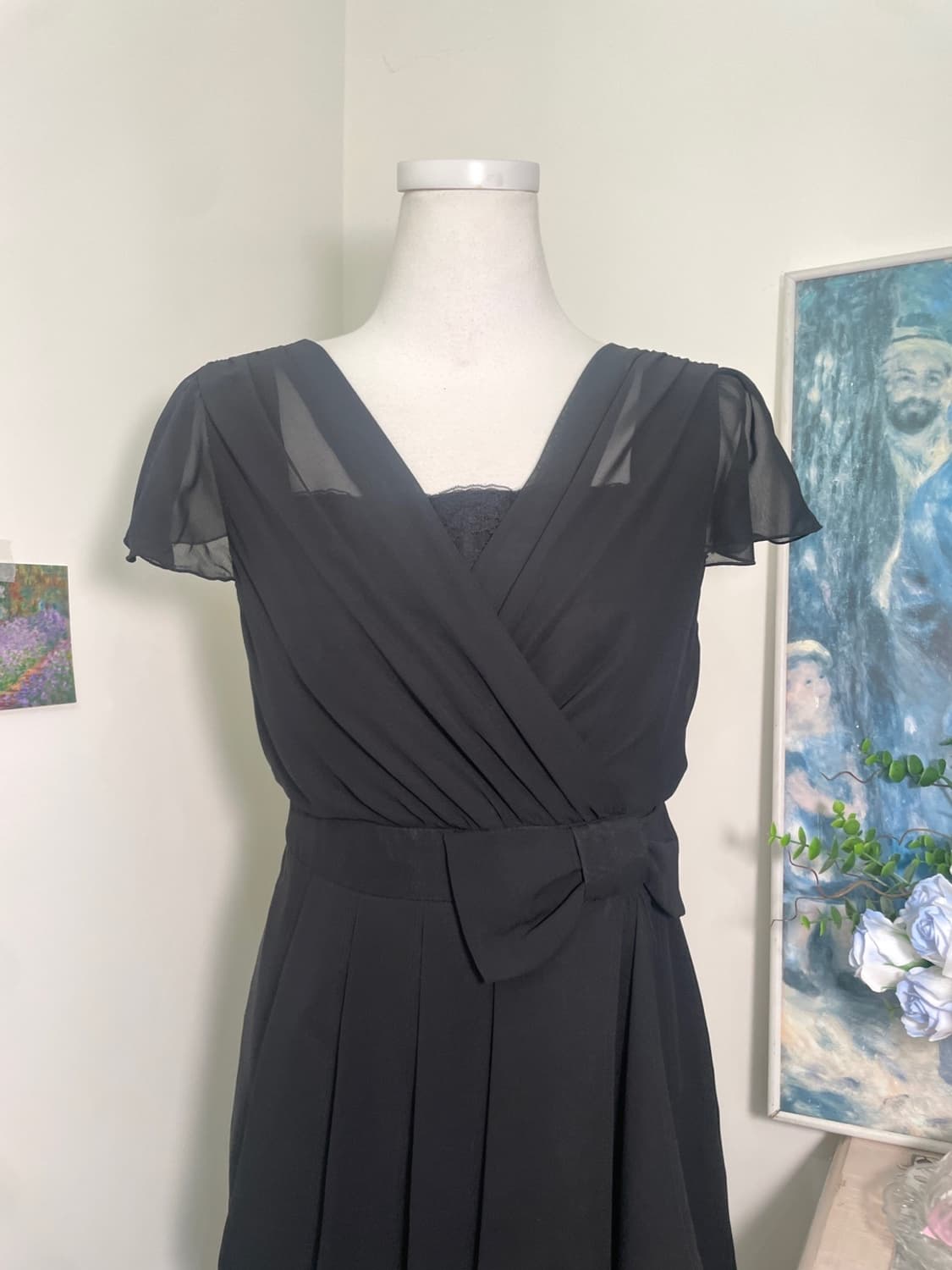 black draping waist bow beautiful opc 상품이미지5