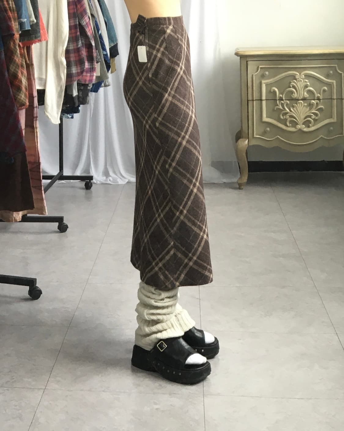 Check pattern skirt 상품이미지5