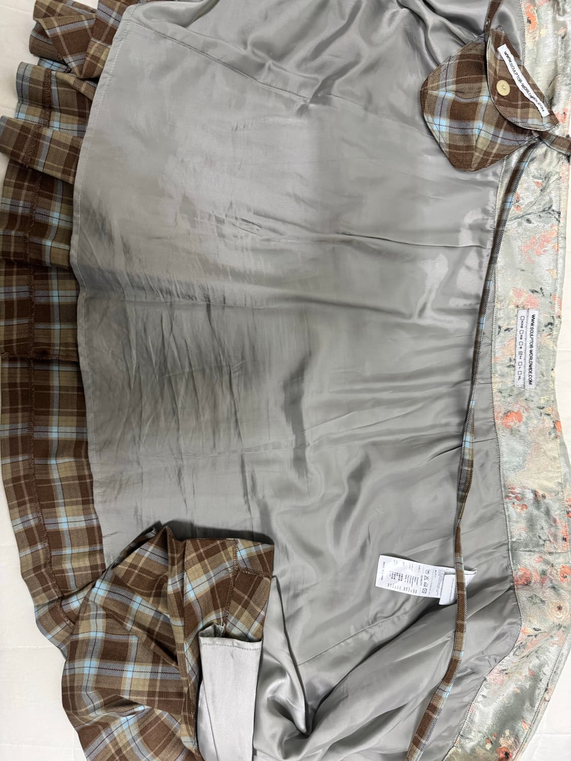 스컬프터 Folded Waist Plaid Skirt Blue Check 상품이미지6