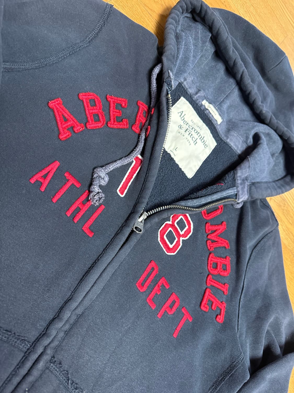 홀리스터 후드집업 L (검정) 상품이미지2