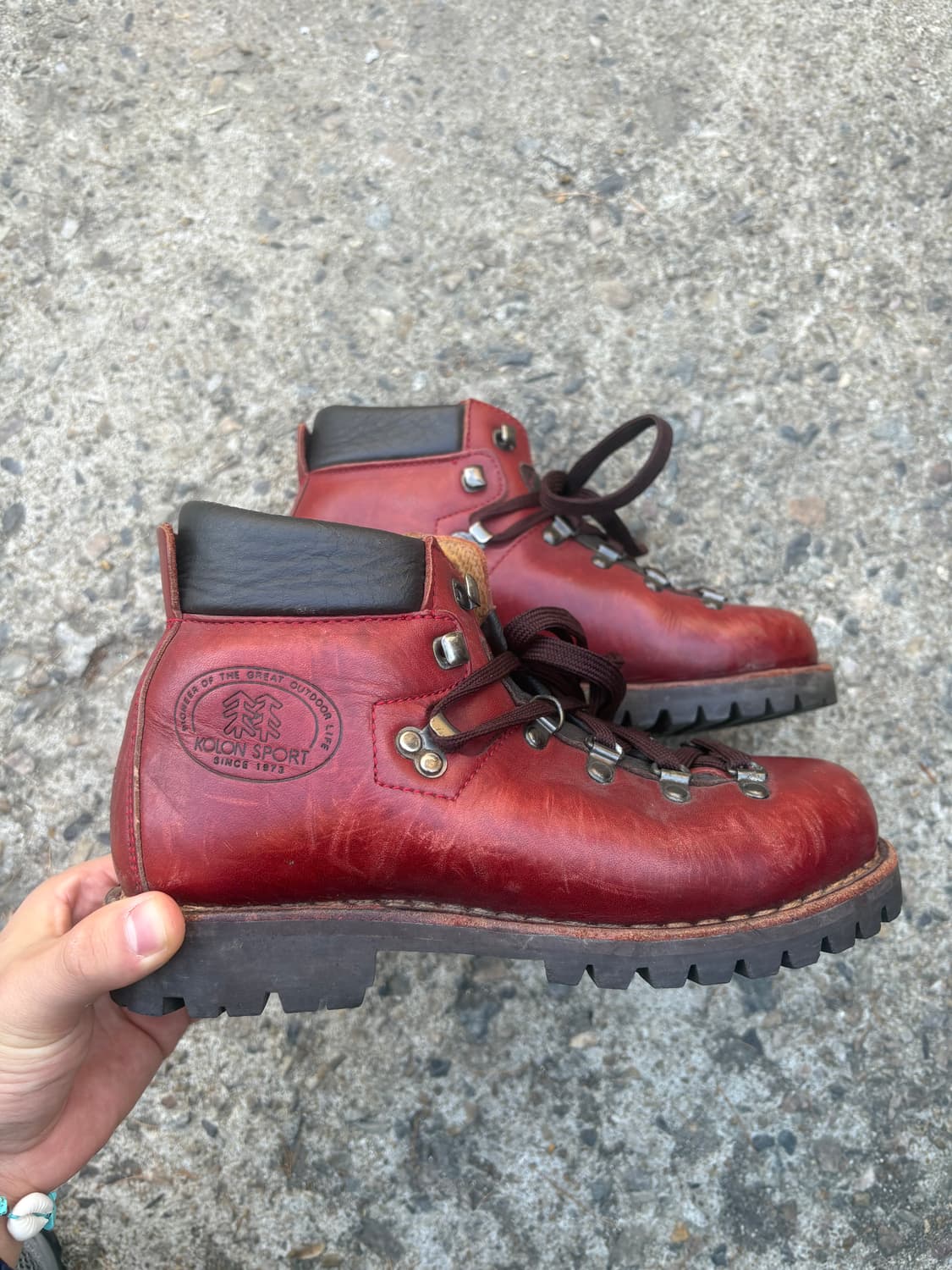 코오롱 통가죽 등산화 w245 상품이미지2