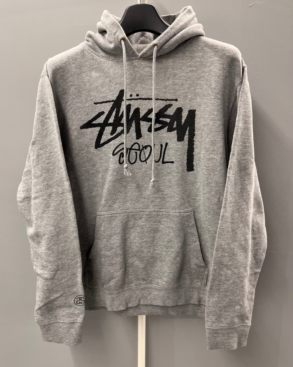 스투시 서울 로고 후드티 애쉬 헤더 XL 상품이미지1