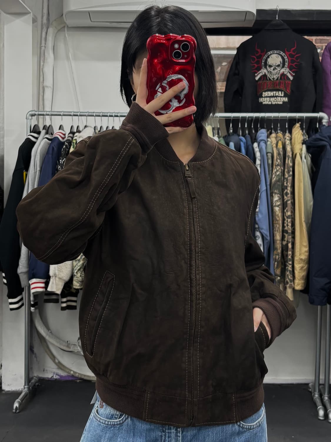 팀버랜드 제뉴인 레더 봄버 자켓 상품이미지4