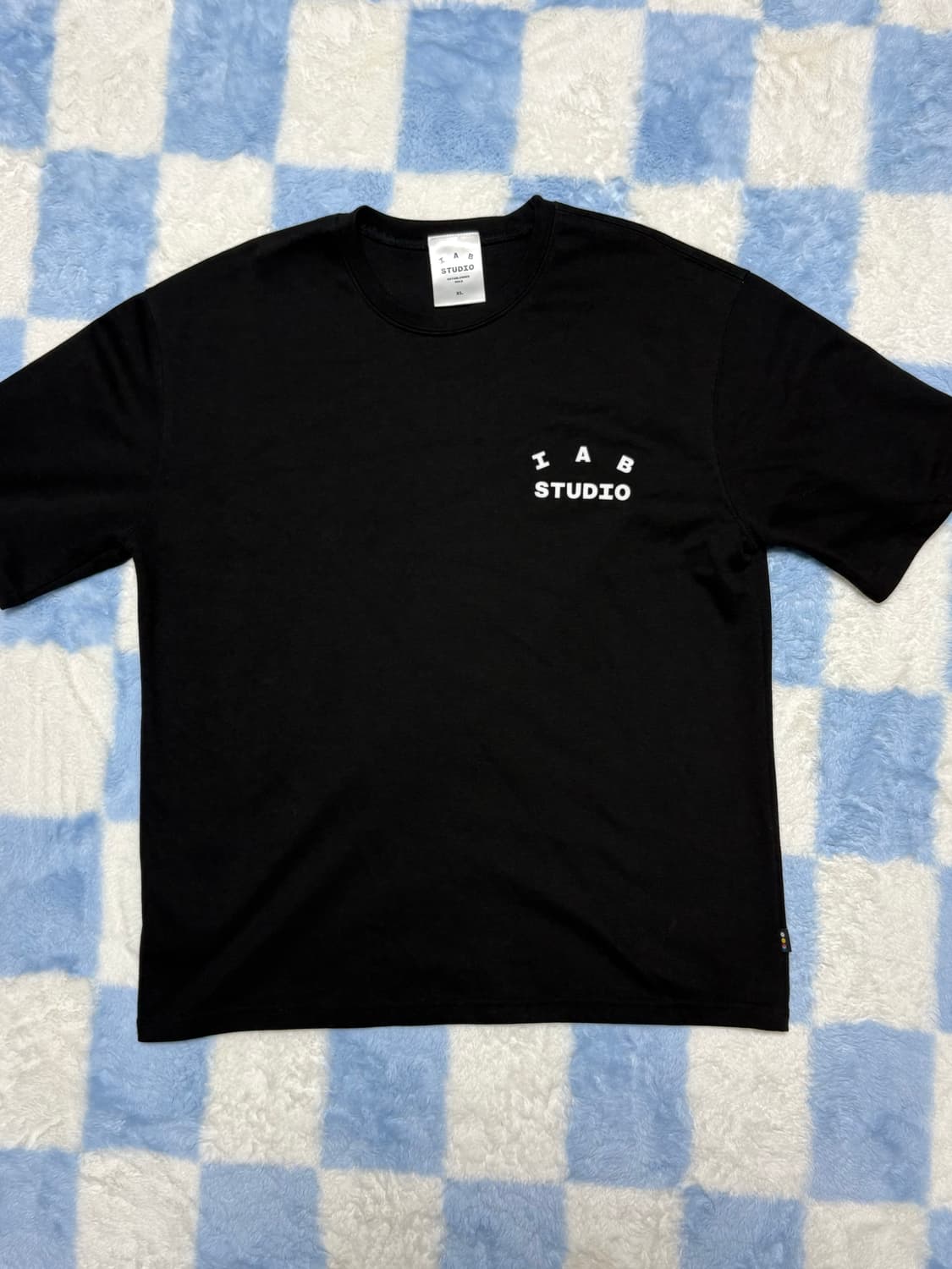 아이앱 스튜디오 IAB Studio 베이직 티 블랙 화이트 XL 상품이미지2