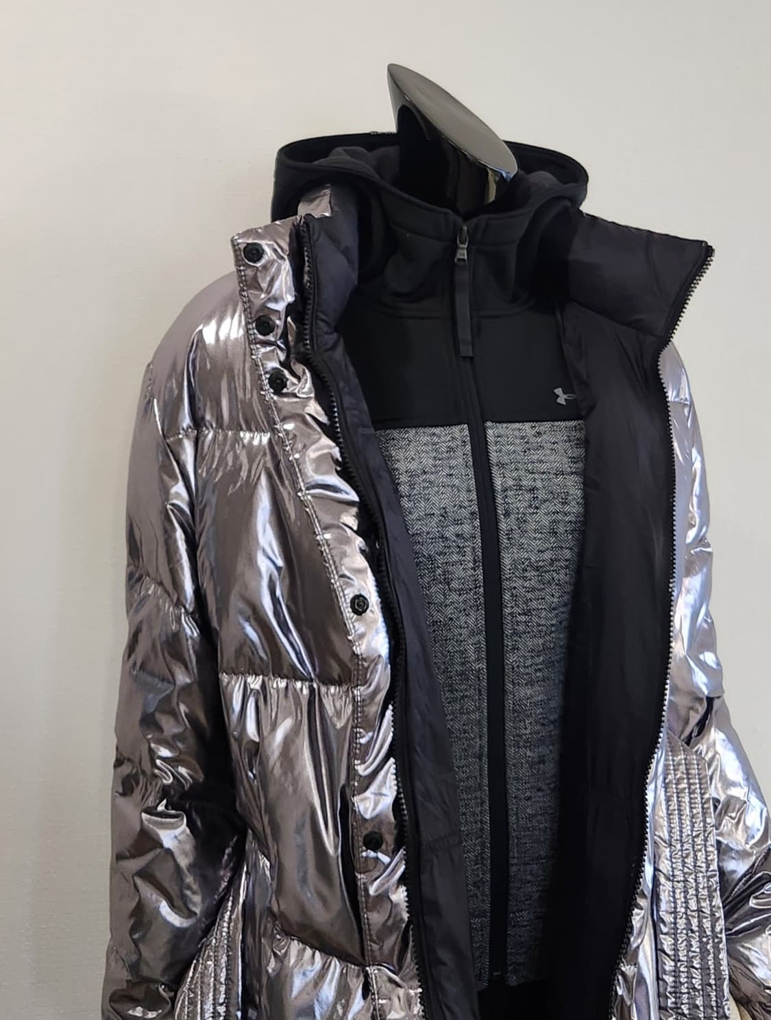메탈실버 패딩점퍼  상품이미지6