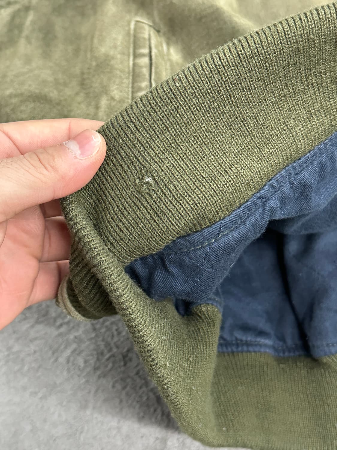 90s GAP 올리브 그린 스웨이드 봄버 자켓 XL 상품이미지10