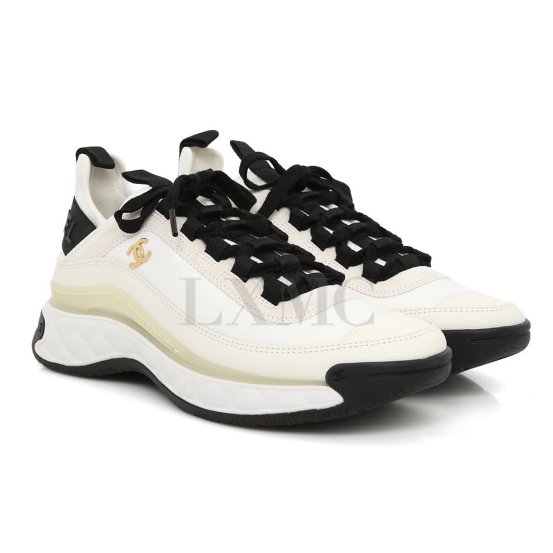 샤넬 믹스드파이버 스니커즈 화이트 운동화 G35617 38.5 상품이미지3