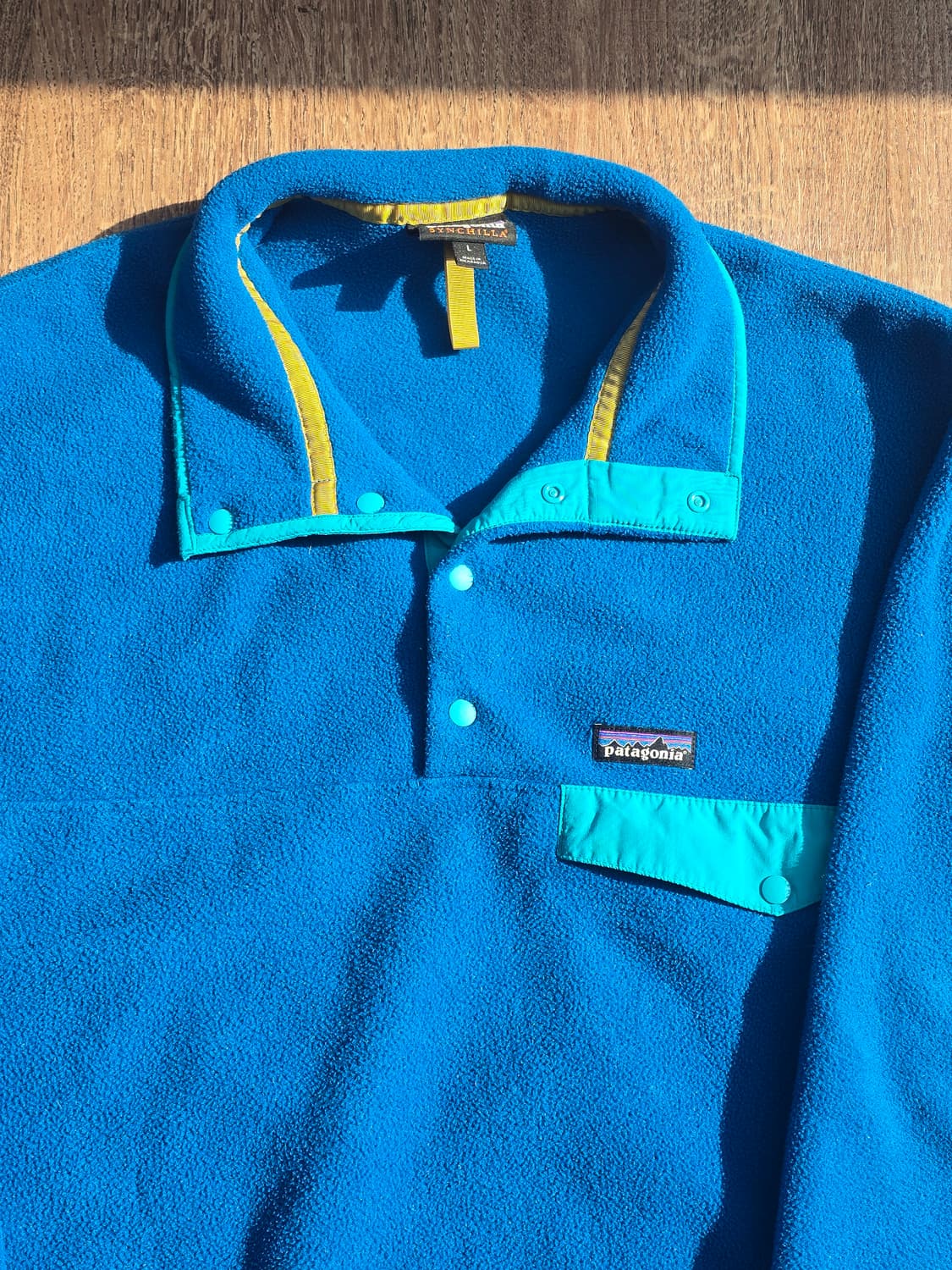파타고니아 신칠라 스냅티 블루/스카이블루 L 라이트웨이트 상품이미지1