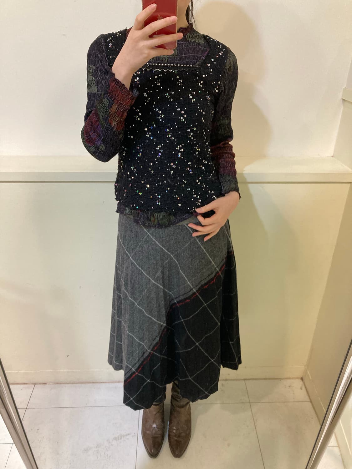 스팽글 스퀘어넥 슬리브리스 상품이미지9