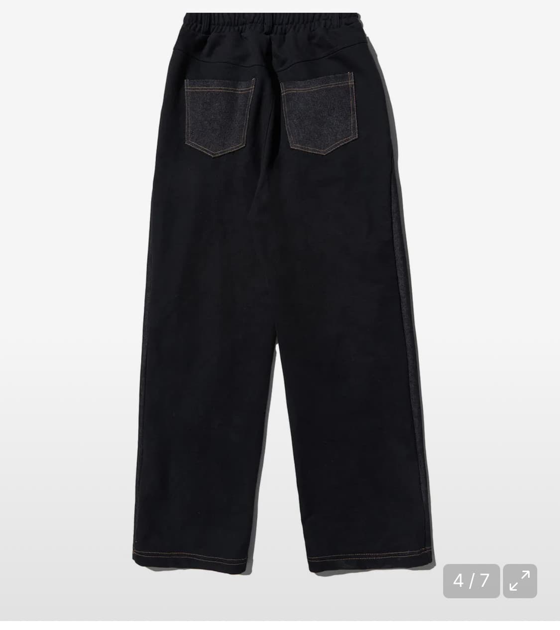 1993스튜디오 스티치 핀턱 데님 팬츠_블랙 상품이미지2