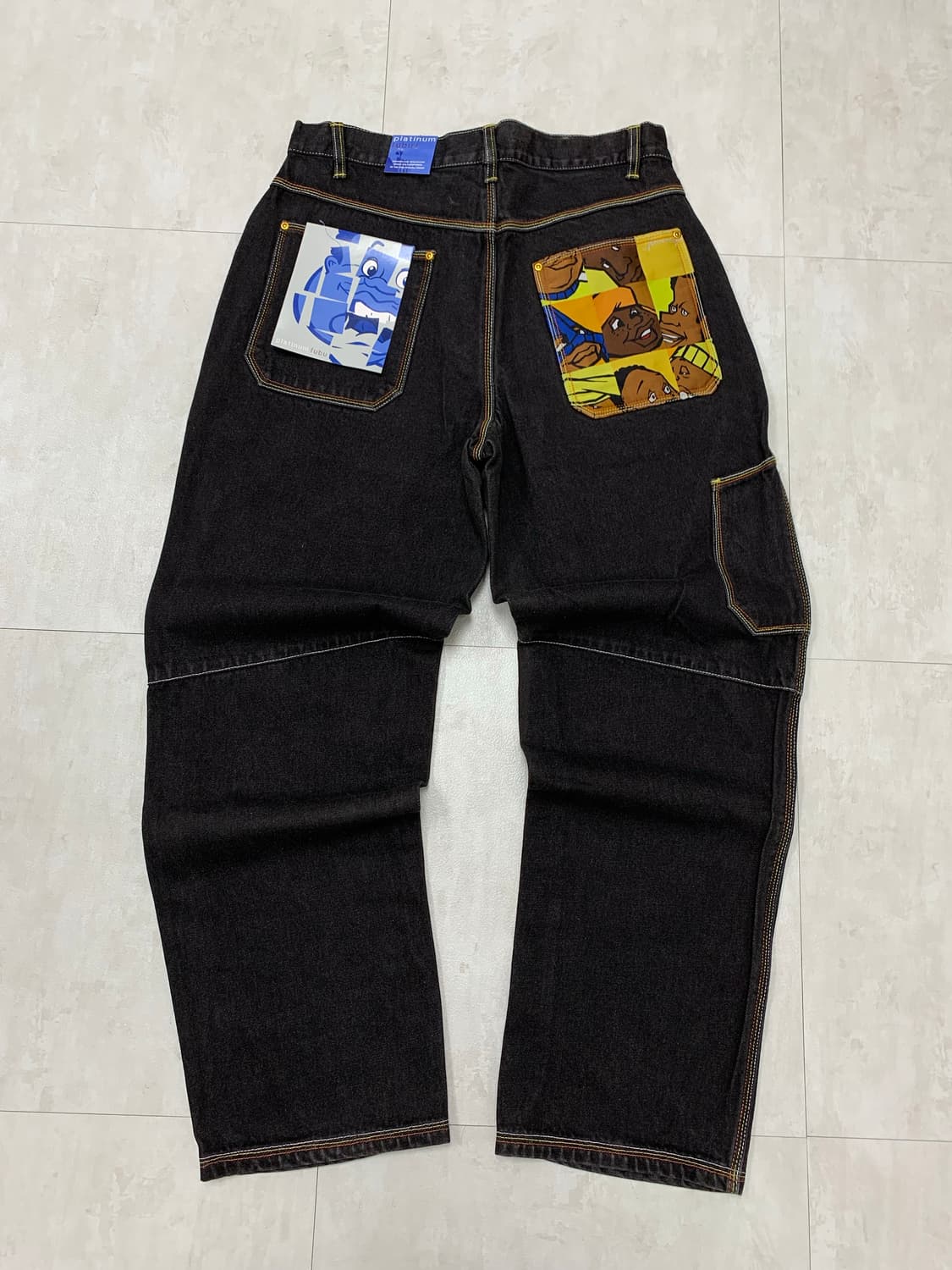 플레티넘 푸부 뒷 포켓 디테일 데님 팬츠 #13 상품이미지1