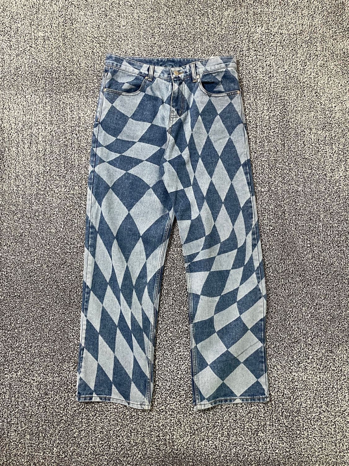 빈티지9. NOMANUAL 노메뉴얼 DT체커보드 데님 팬츠 청바지 상품이미지1