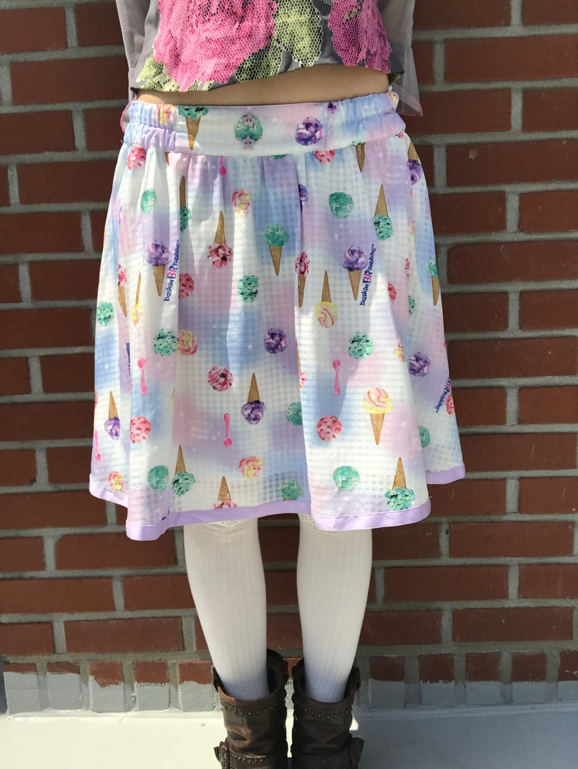 vintage ice cream pattern skirt 상품이미지2