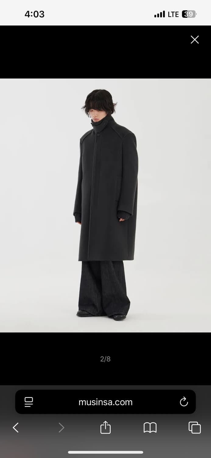 Youth mac coat 차콜 L 상품이미지2