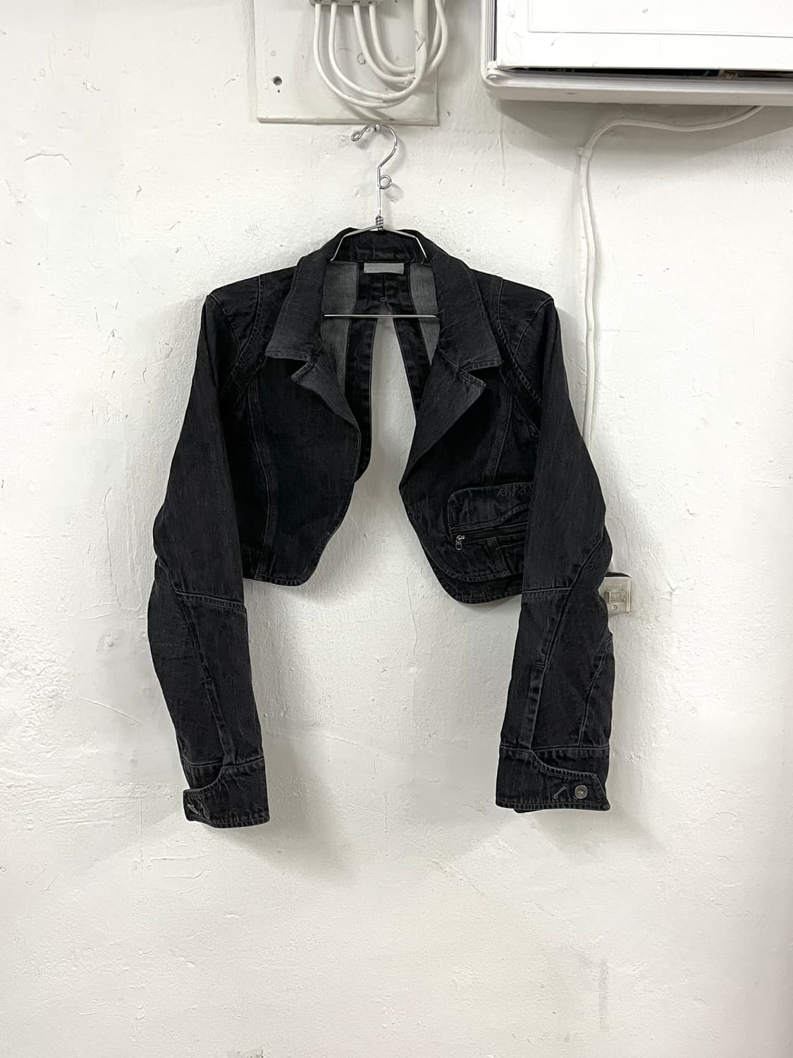 에이시네틱스 데님 크롭 블레이저 자켓 상품이미지2