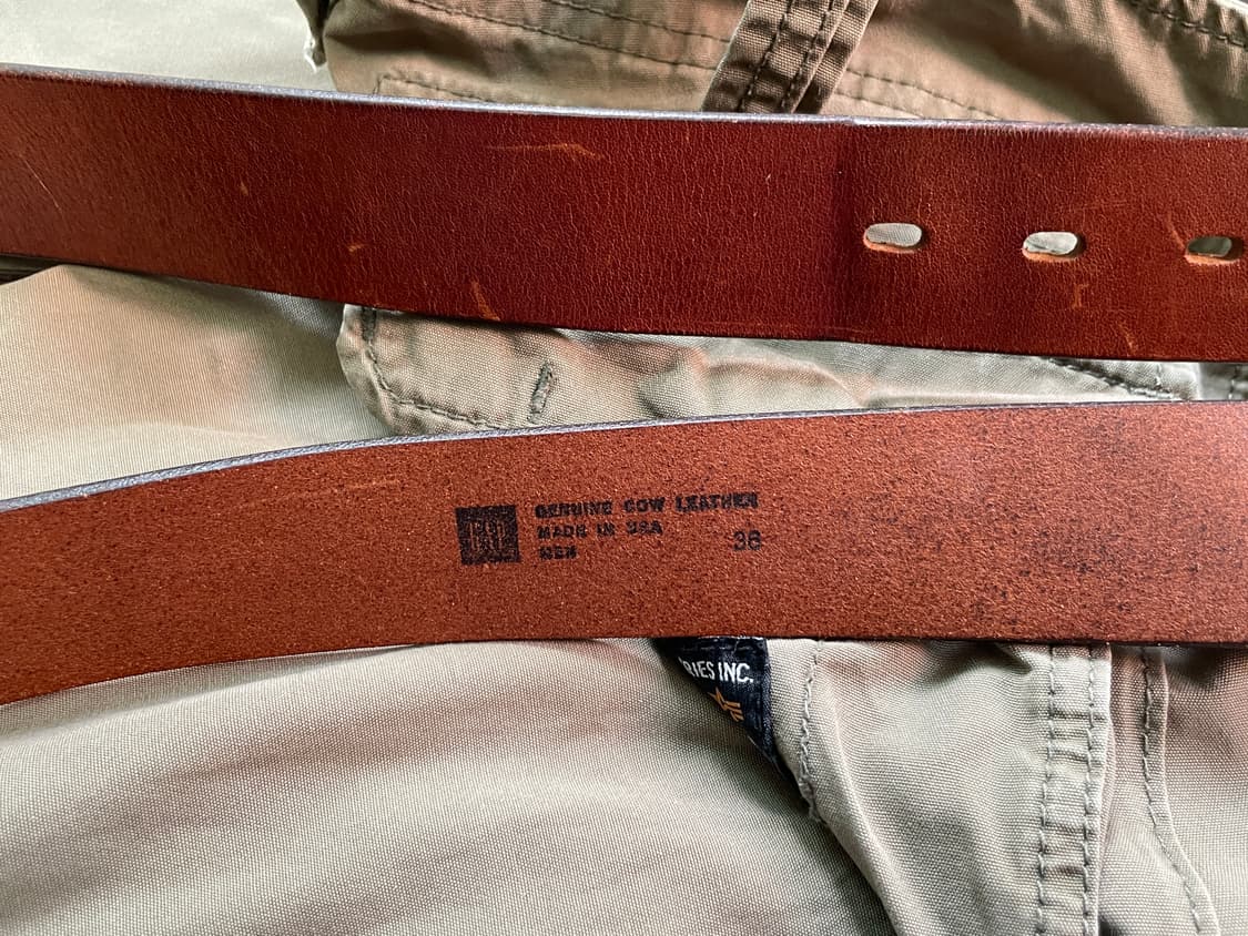 빈티지 갭 브라운 레더 벨트  상품이미지4