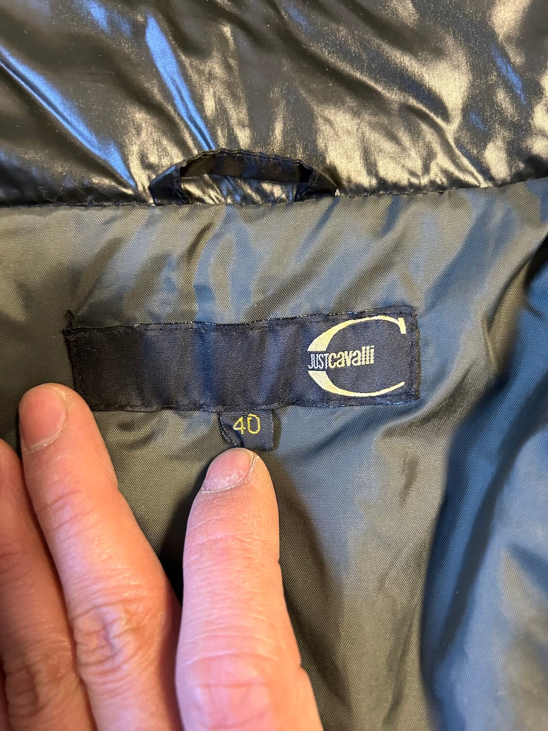 L026 저스트 카발리 하이넥 글로시 크롭 패딩 상품이미지8