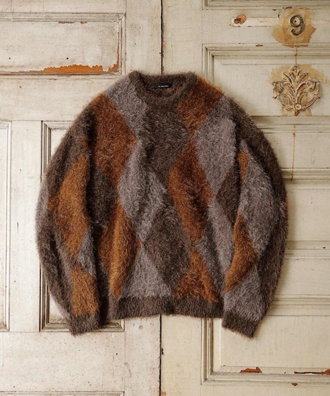 [3]넘버나인 아가일 스웨터 상품이미지1