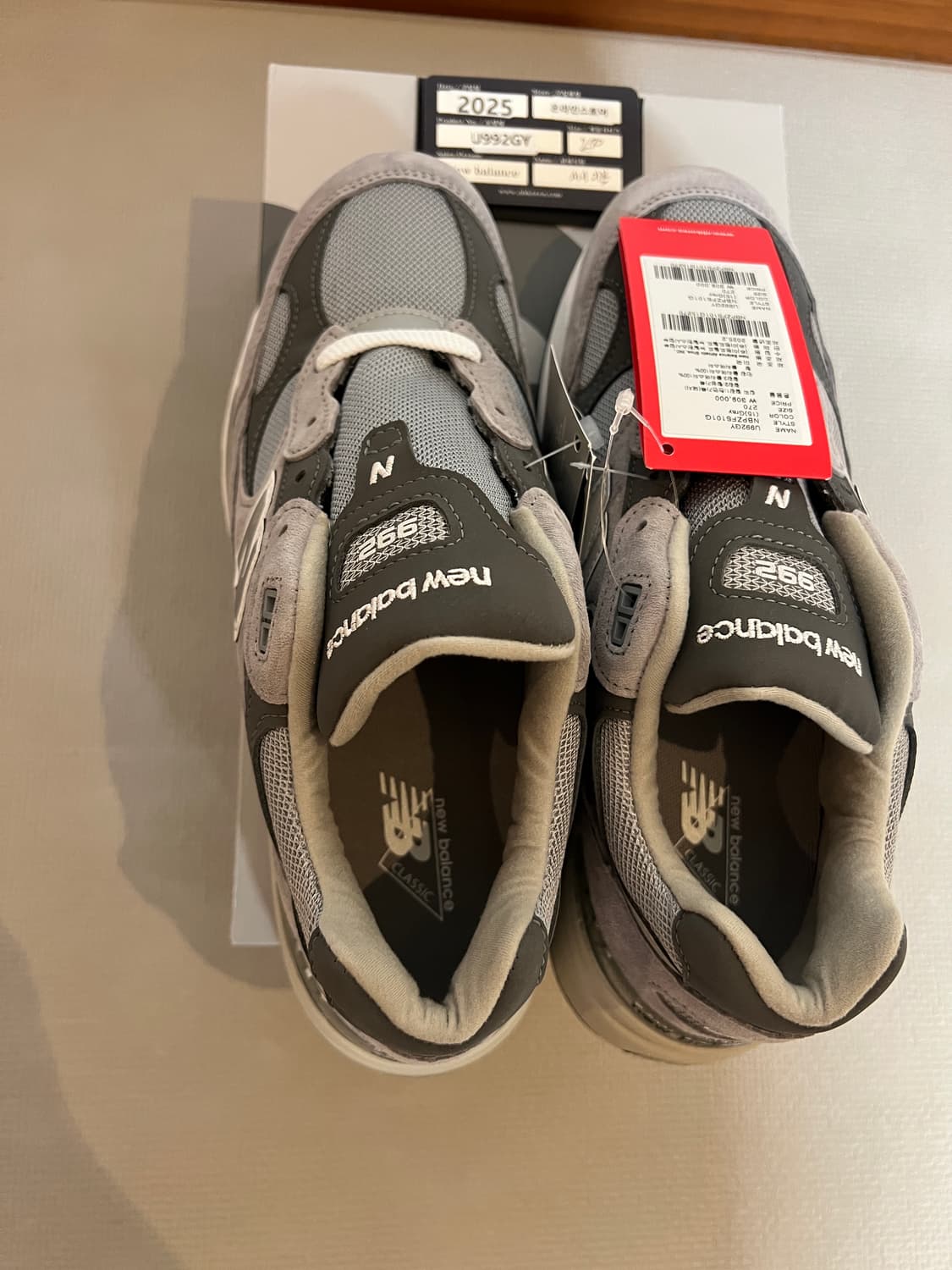 [새제품 2켤레] 뉴발란스 코리아 992 그레이 270 상품이미지9