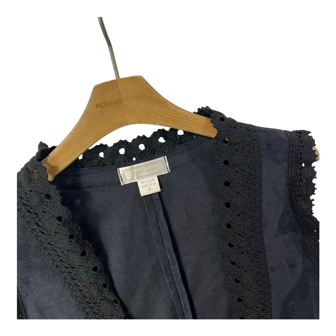 [JPN] 빈티지 크로쉐 레이어드 스웨이드 베스트 상품이미지3