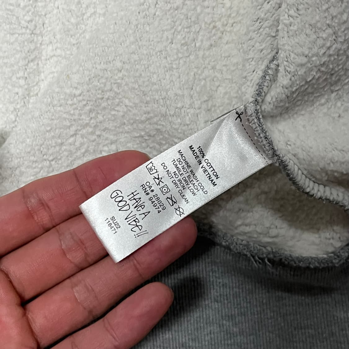 [L] 스투시 스탁 로고 집업 후드 그레이 헤더 상품이미지6