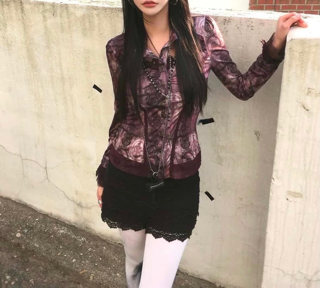 오즈온 레이스 셔츠 상품이미지1