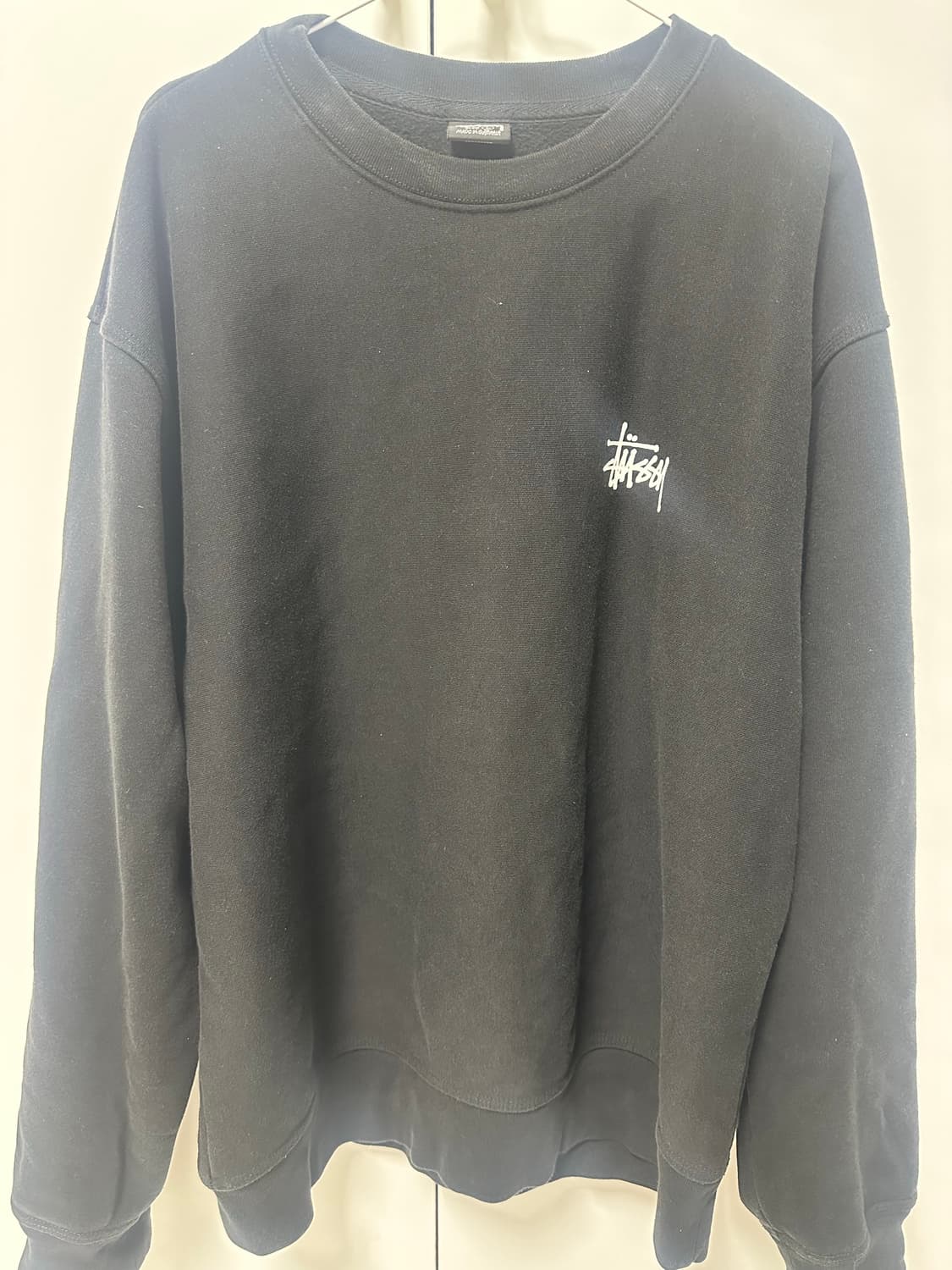 스투시 베이직 스투시 크루넥 블랙 상품이미지1