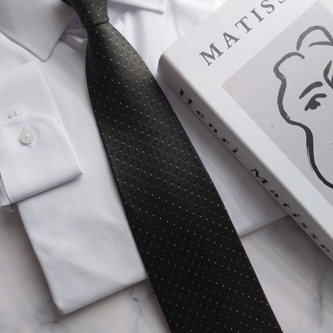 오스틴리드 실크 그레이 마이크로 패턴 넥타이 9.9cm 새상품 K1287 상품이미지9