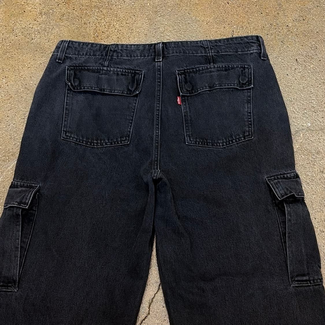 USA 빈티지 리바이스 94배기 블랙진 카고 청바지 상품이미지8