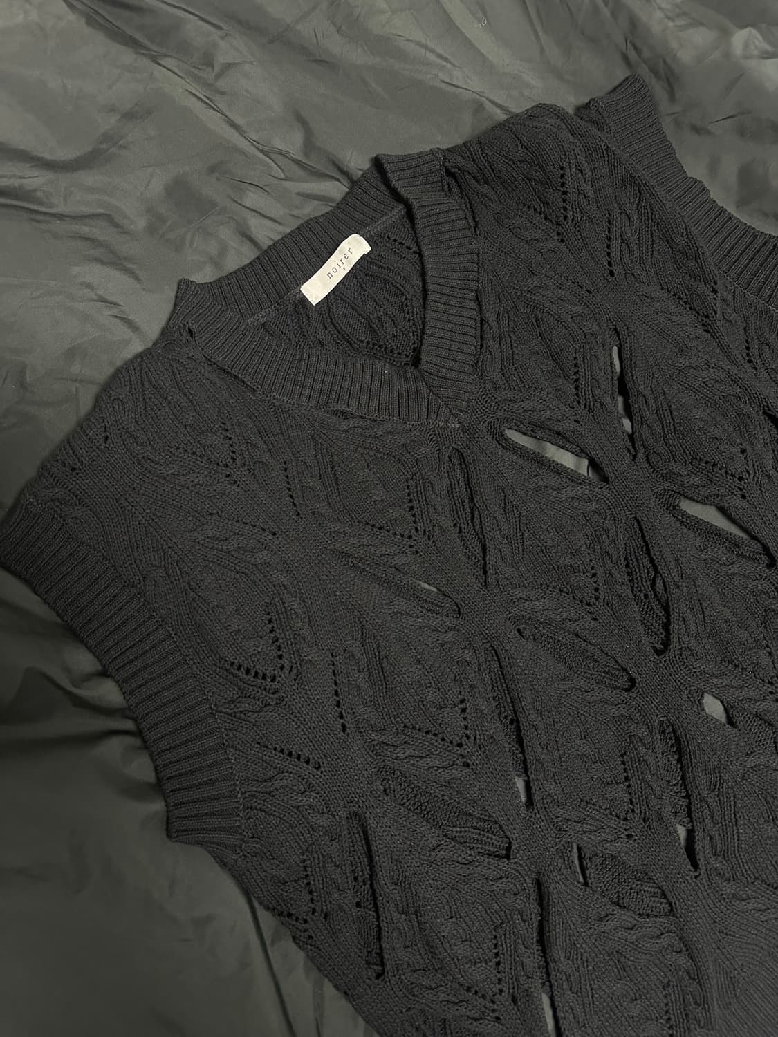 노이어 남성용 브이넥 아가일 스카시 베스트 스테판쿡느낌 상품이미지3