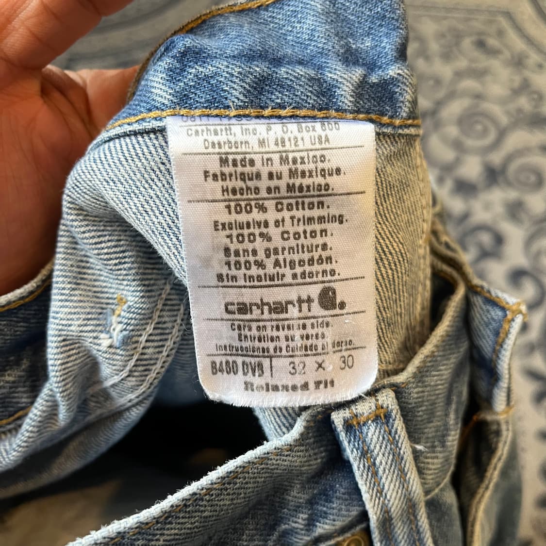32X30 칼하트 데님 팬츠/W2288 상품이미지4
