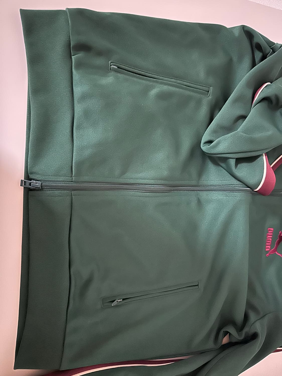 퓨마 져지 집업 그린 빈티지 상품이미지3