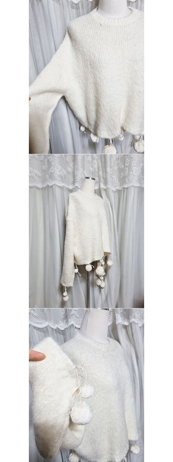 서쿠키 모헤어 방울니트 상품이미지2