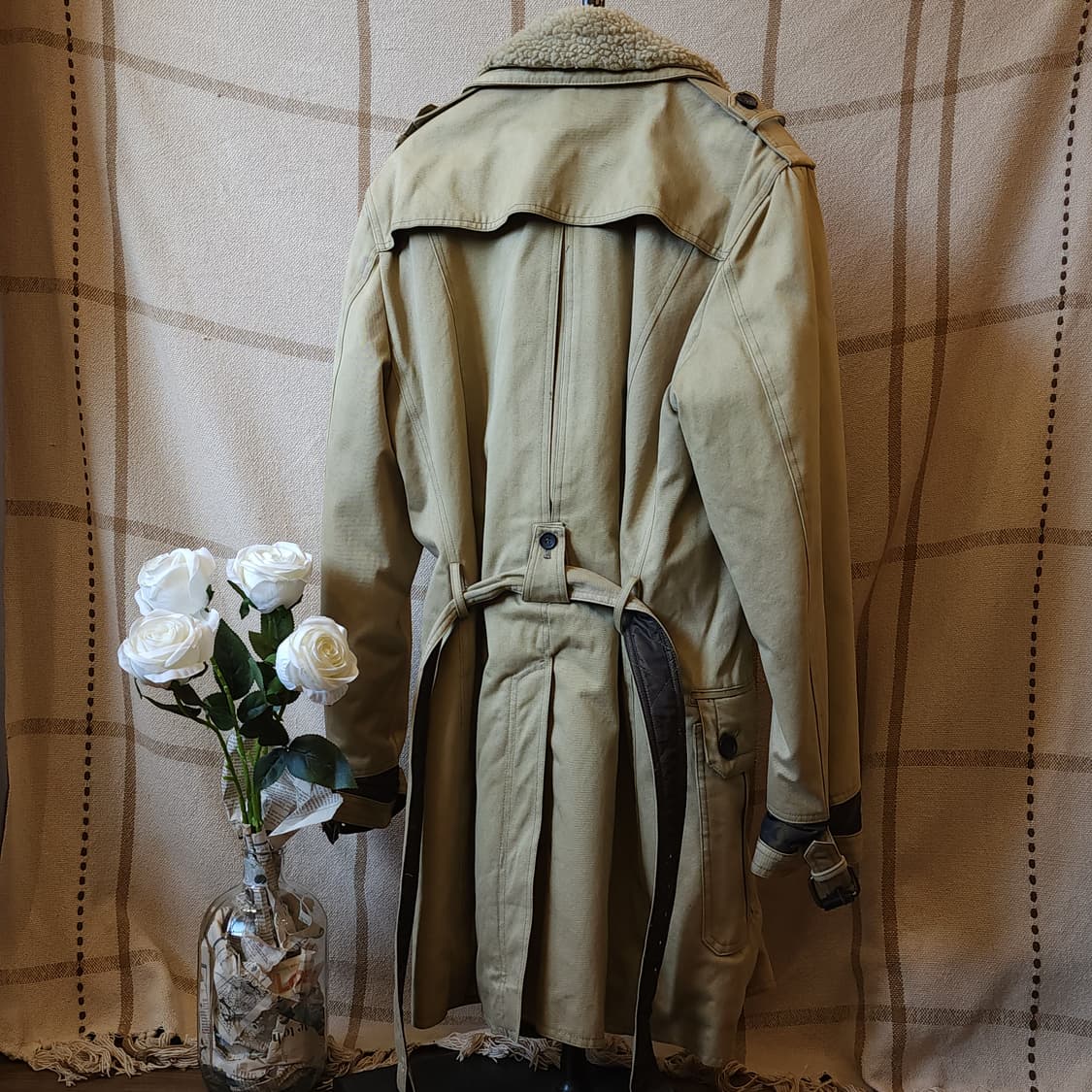 돌체앤가바나 헤비 코트 더블카라 트렌치 코트 벨티드 L 상품이미지3