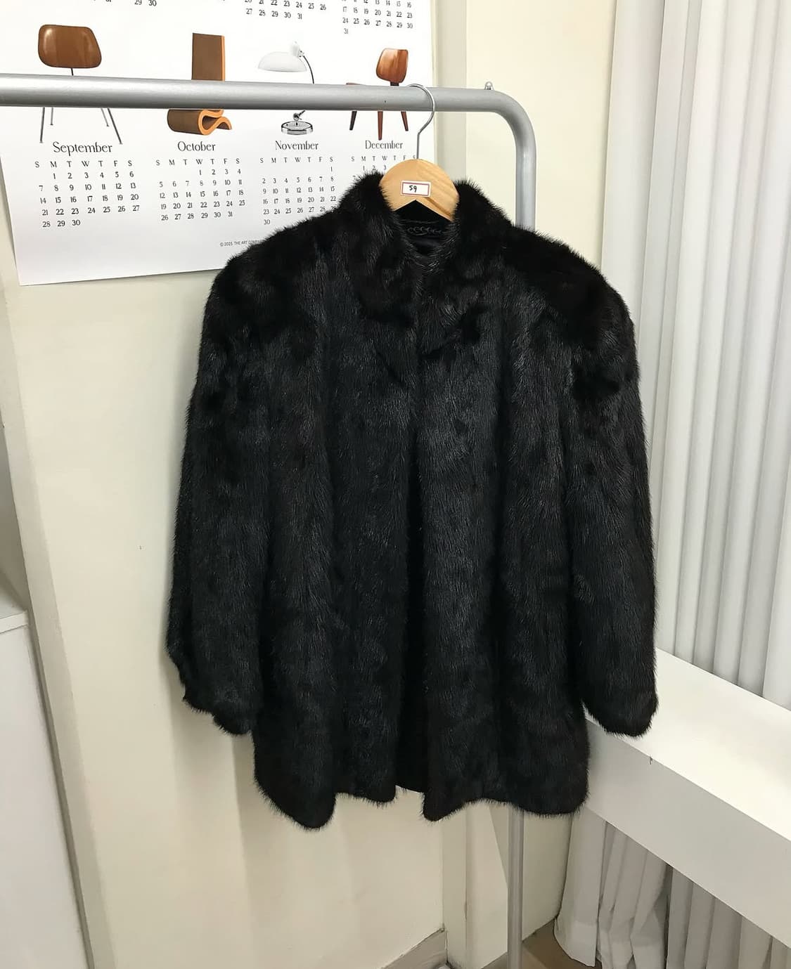 리얼 밍크 퍼 하프 코트 상품이미지1