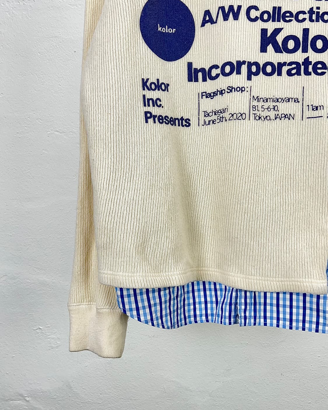 컬러 20aw 스트라이프 웹 믹스드 디켄 헤어리 니트 스웨터 상품이미지4