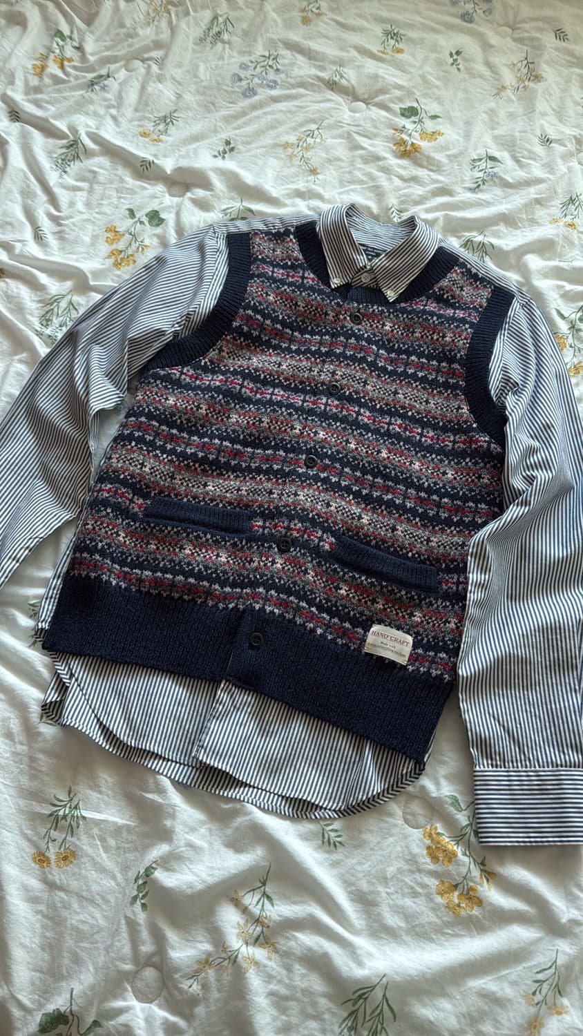 꼼데가르송옴므 니트 도킹 셔츠  상품이미지1