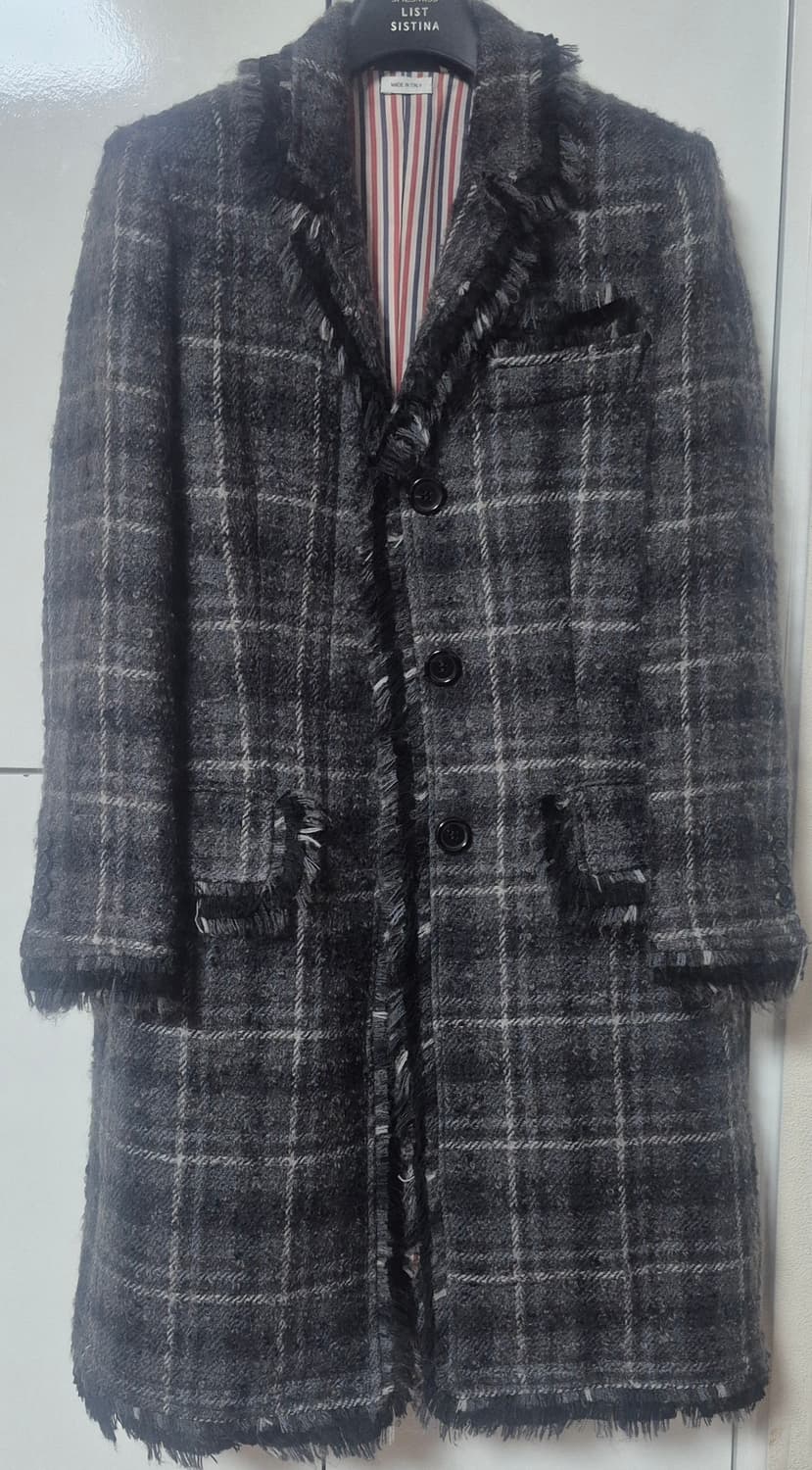 톰브라운 트위드 모헤어 코트 상품이미지1