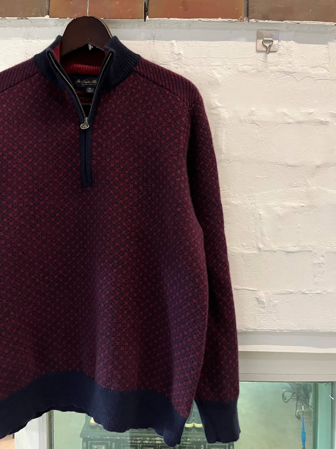 Brooks Brothers 메리노 울 하프집업 니트 XL 상품이미지3