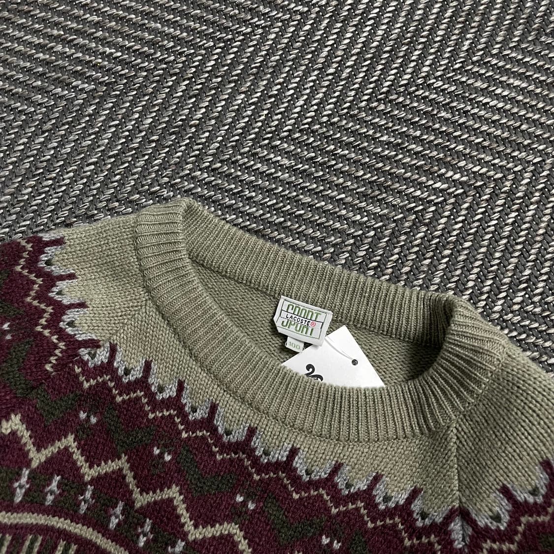 라코스테 에스닉 패턴 올드스쿨 니트o 4573 상품이미지5