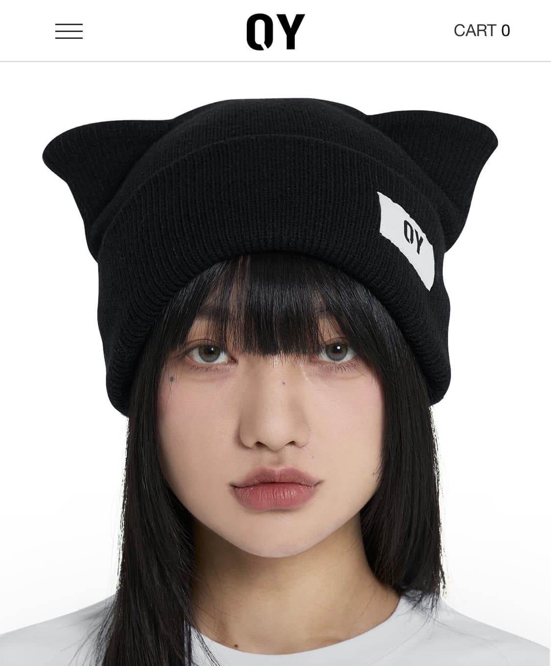 OY EAR LOGO BEANIE  오와이 고양이 비니 상품이미지5
