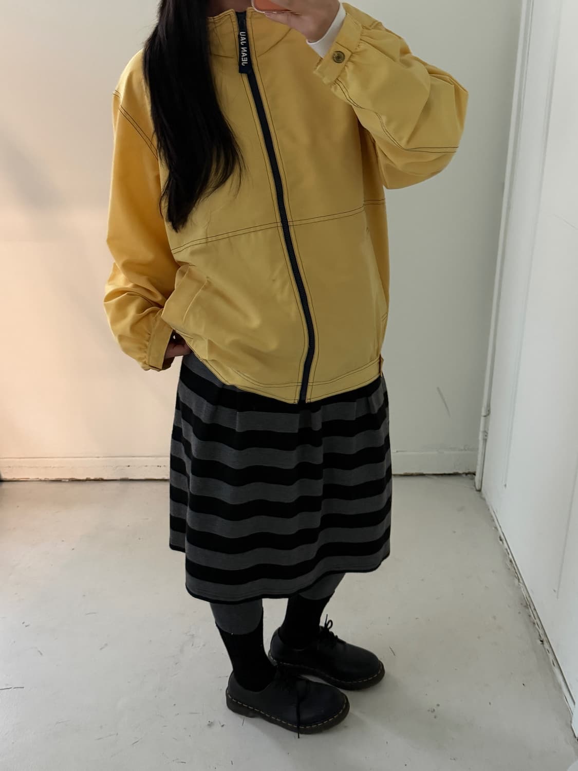 일본빈티지 엘로우 봄버 자켓 상품이미지4