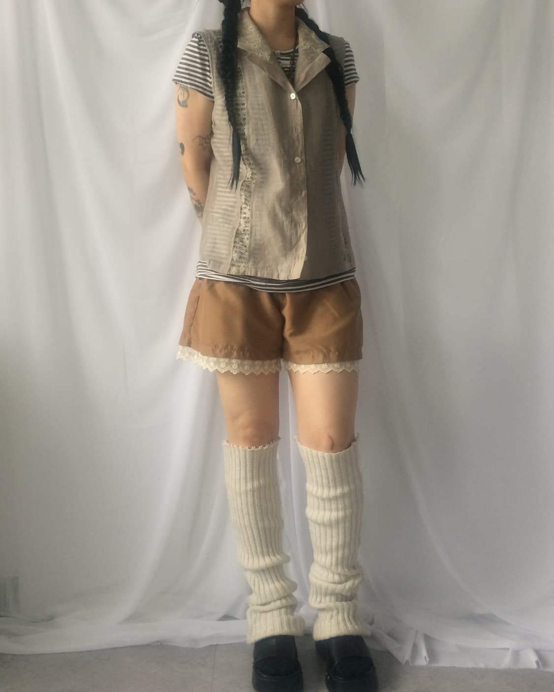 Lace layered vest 상품이미지8