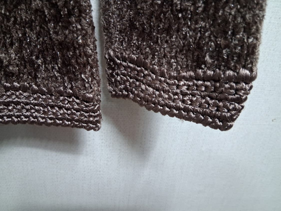 일본수입빈티지 QUEEN MARTHA 벨벳트위드니트가디건 은사반짝이 77 상품이미지7