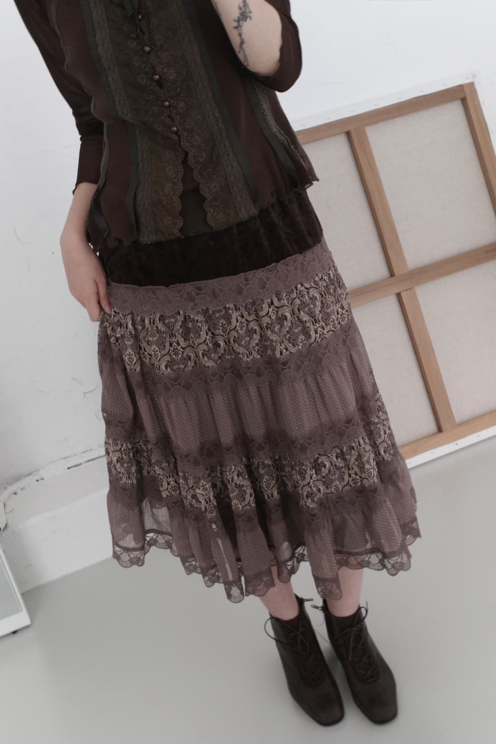 lace cancan skirt 상품이미지7