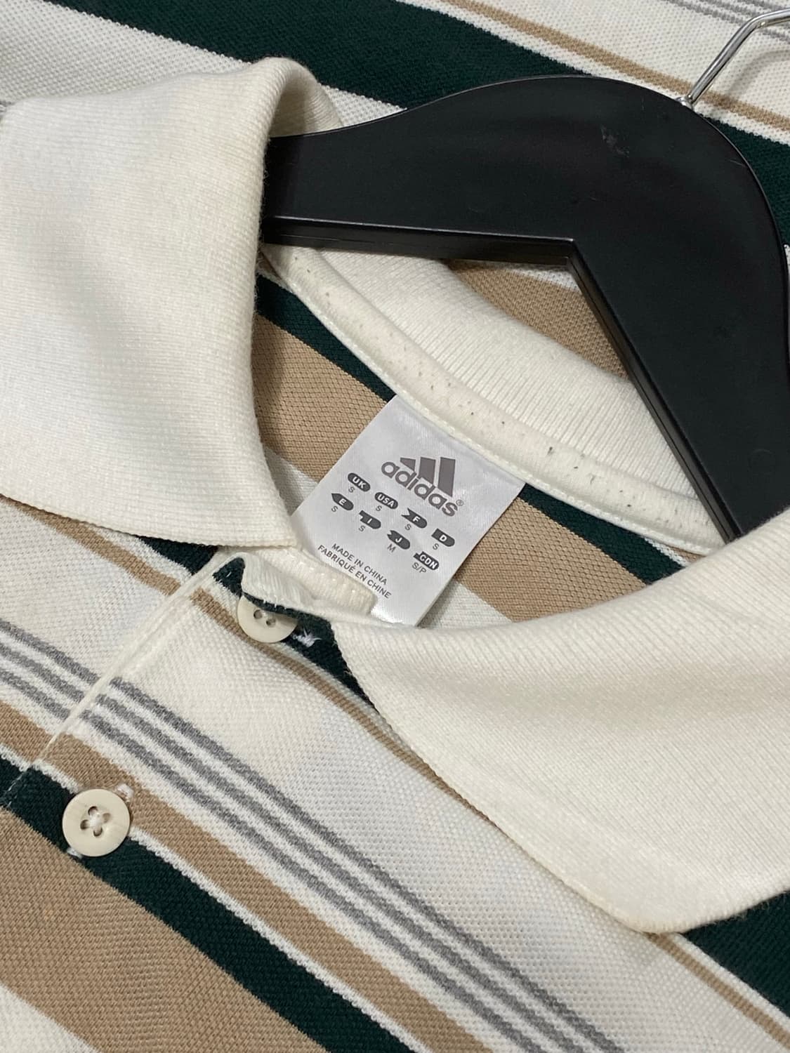 Adidas 그린 스트라이프 폴로 반팔 티셔츠 상품이미지10